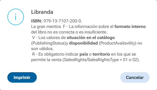 Informe de validación de metadatos para Libranda
