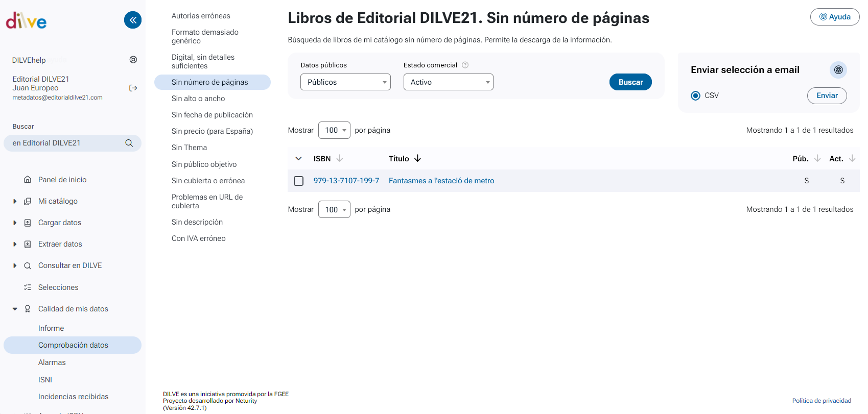 Listado de libros impresos sin número de páginas